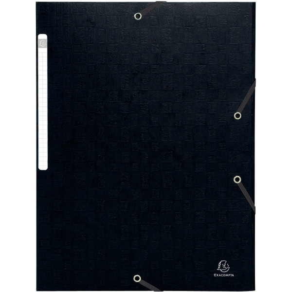 Chemise 3 rabats à élastiques SCOTTEN en carte lustrée 600g, noir