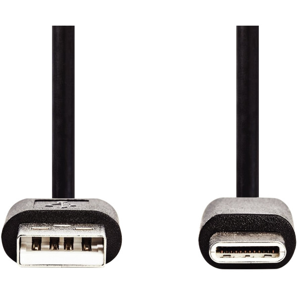 Cordon USB 2.0 type A vers type C noir 1m