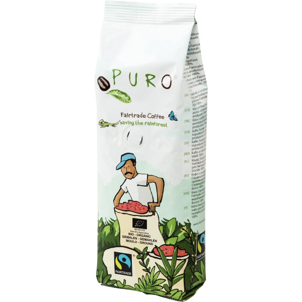 Paquet de 250g café moulu PURO bio