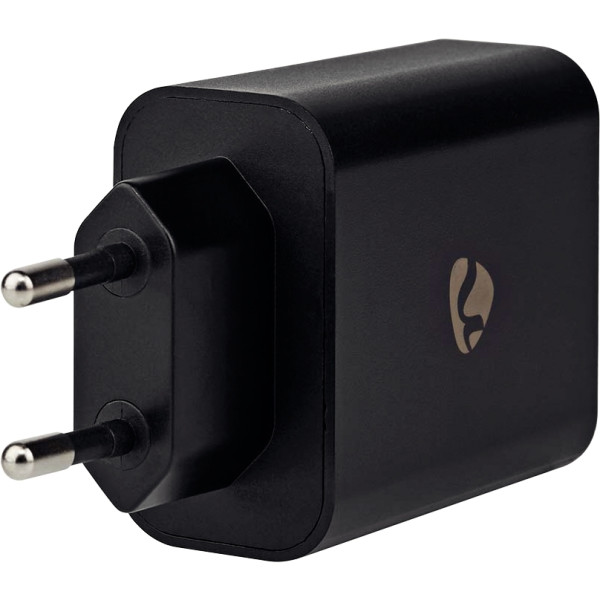 Chargeur secteur 2 ports USB-A et USB-C rapide noir