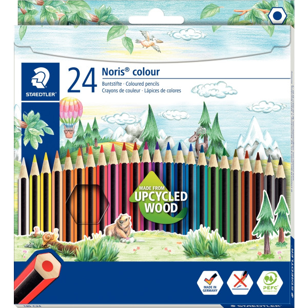 Blister de 24 crayons de couleur Noris Colours assortis