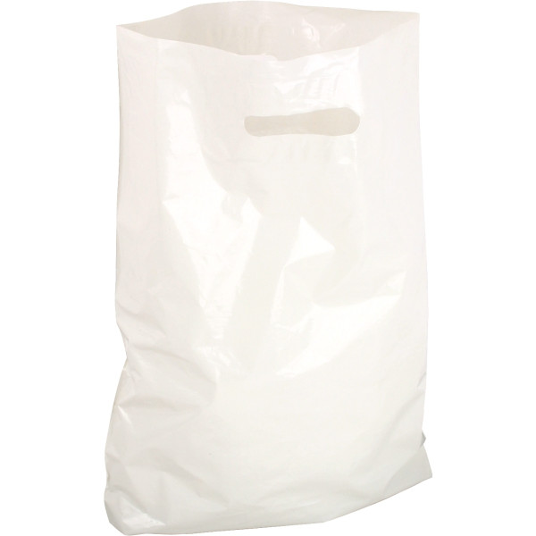 Paquet de 100 sacs plastique blanc 35x45x4cm