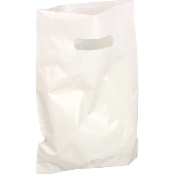 Paquet de 100 sacs plastique blanc 25x35x4cm