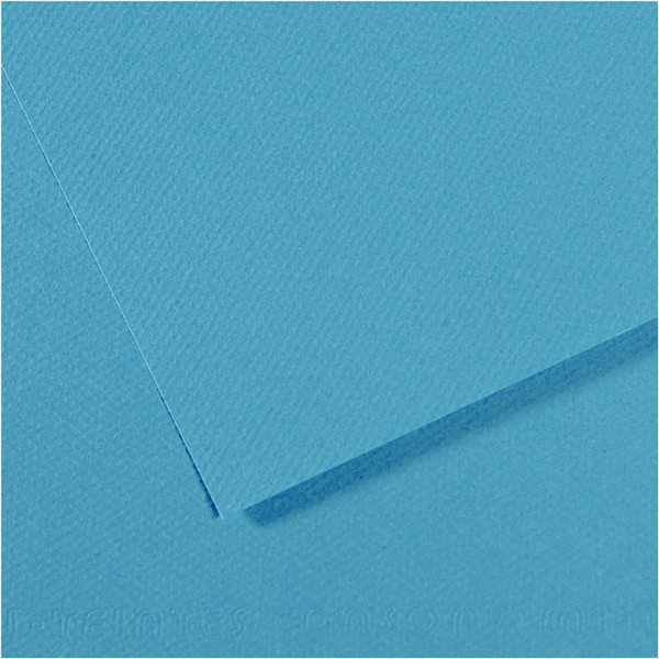 Paquet de 10 feuilles mi-teinte format 50x65cm  turquoise