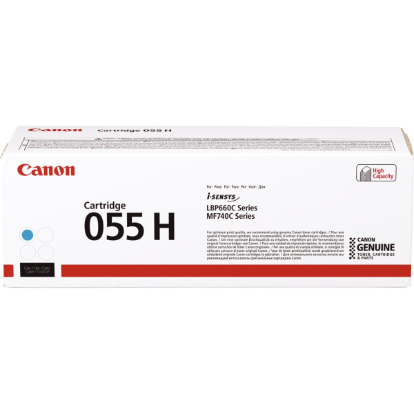 Canon 055H cartouche laser cyan haute capacité authentique