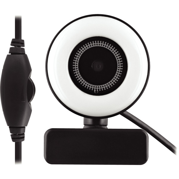 Webcam Full HD 1080 pixels avec anneau de lumière led TNB