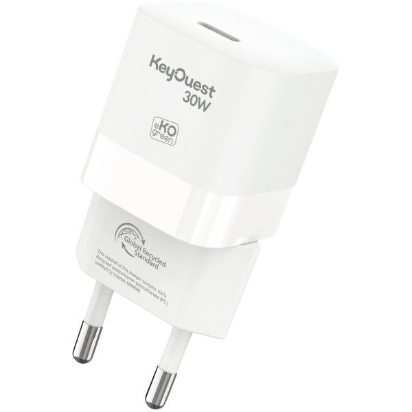 Chargeur secteur 1 port USB-C 30W blanc