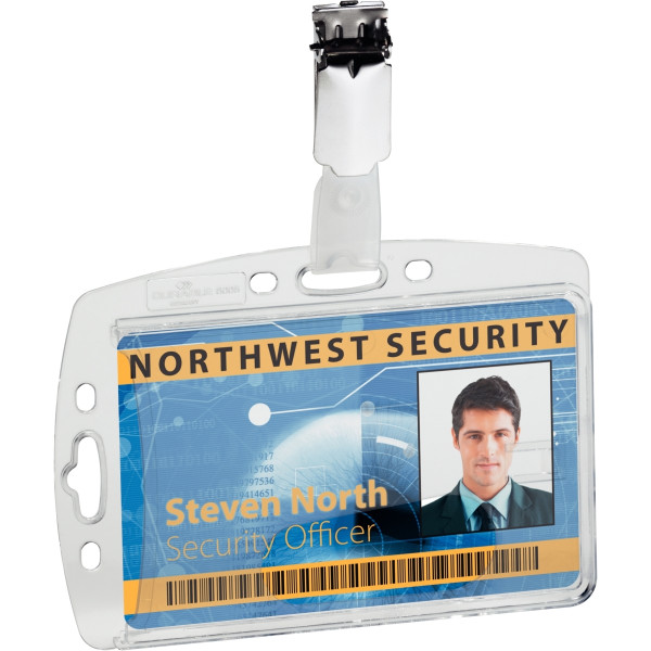 Porte-carte de sécurité rigide clip 1 carte