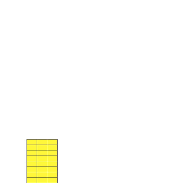 Boîte de 2400 étiquettes Flaconuo multi-usages 37x70mm coloris jaune