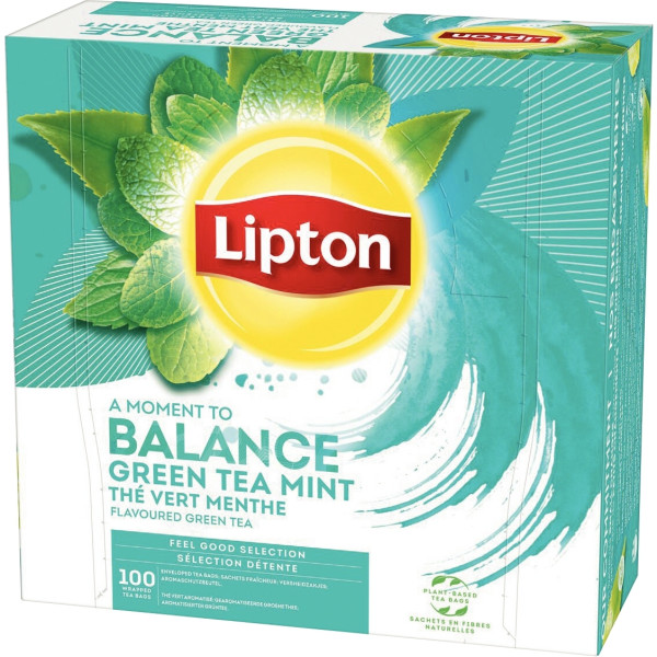 Boite de 100 sachets thé vert menthe LIPTON