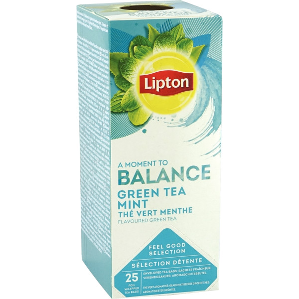 Boite 25 sachets de thé LIPTON vert menthe