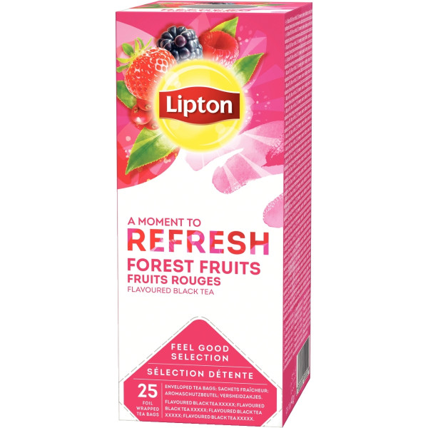 Boite 25 sachets de thé LIPTON fruits rouges