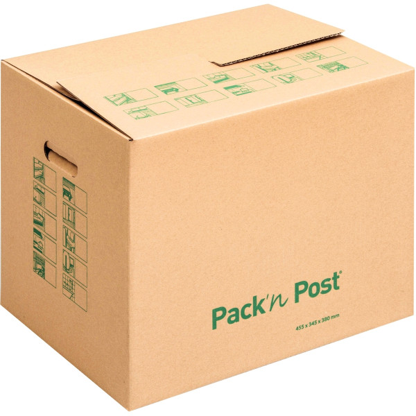 Paquet de 10 cartons déménagement 455x345x380mm
