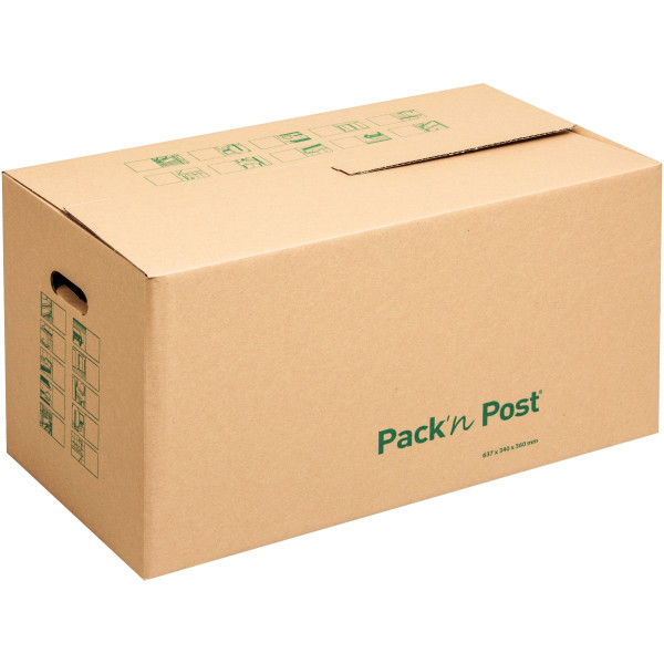 Paquet de 10 cartons déménagement 637x340x360mm