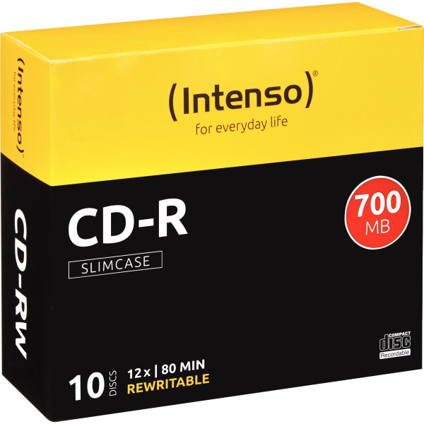Paquet de 10 CD-R imprimables Intenso 700 Mo 52X