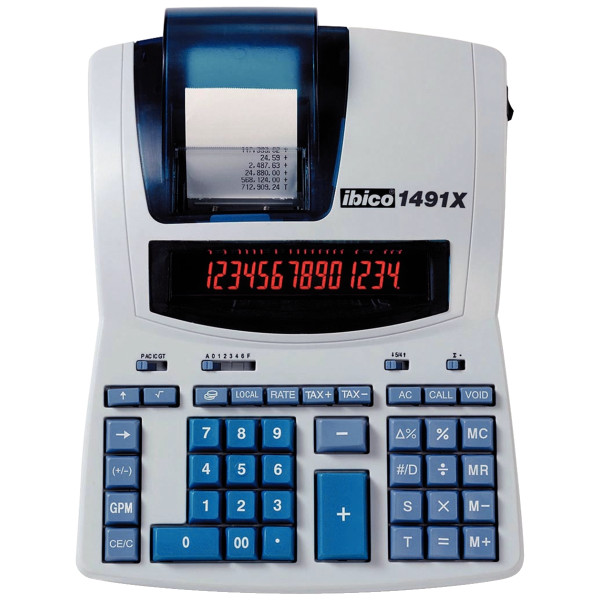 Machine à calculer imprimante thermique bureau professionnelle, 14 chiffres, IBICO 1491X