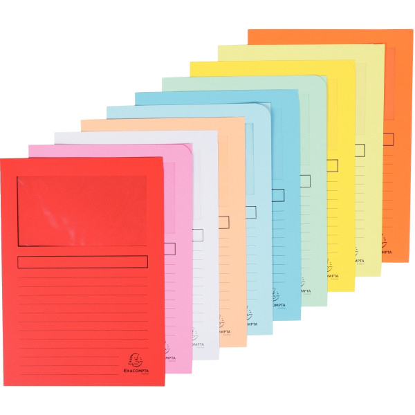 Paquet de 100 pochettes coin papier SUPER 160g, coloris assortis