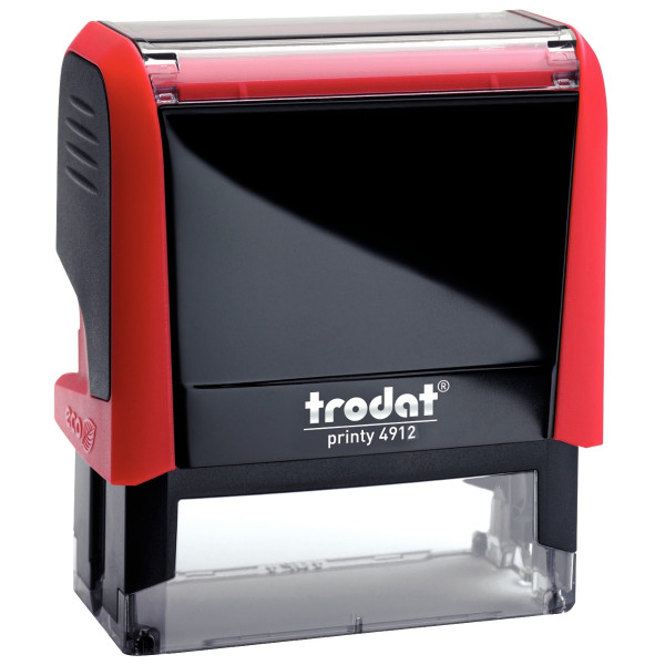Timbre X-Print avec formule commerciale à encrage automatique COMPTABILISÉ encré coloris rouge