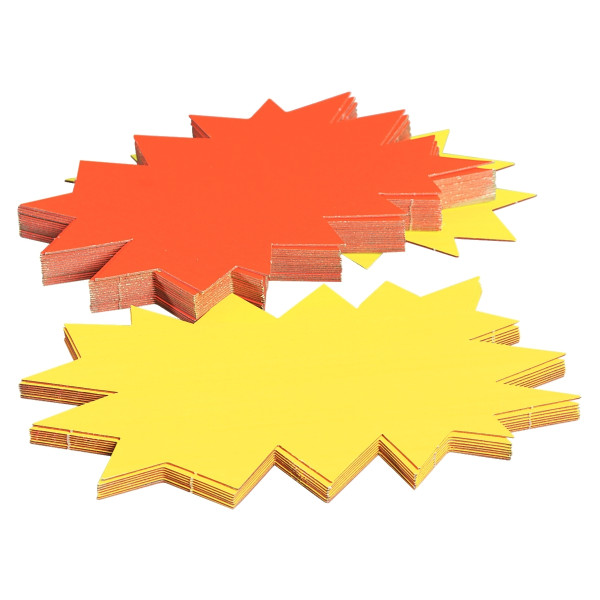 Paquet de 25 éclatés format 16x24 coloris jaune/orange