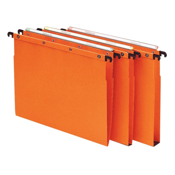 Paquet de 10 dossiers suspendus pour tiroir, dos V, orange