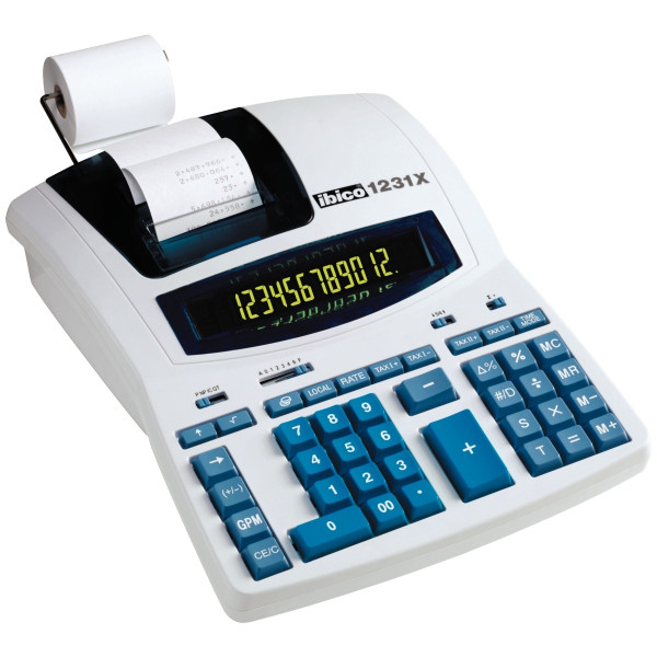 Machine à calculer imprimante professionnelle de bureau Ibico 1231X