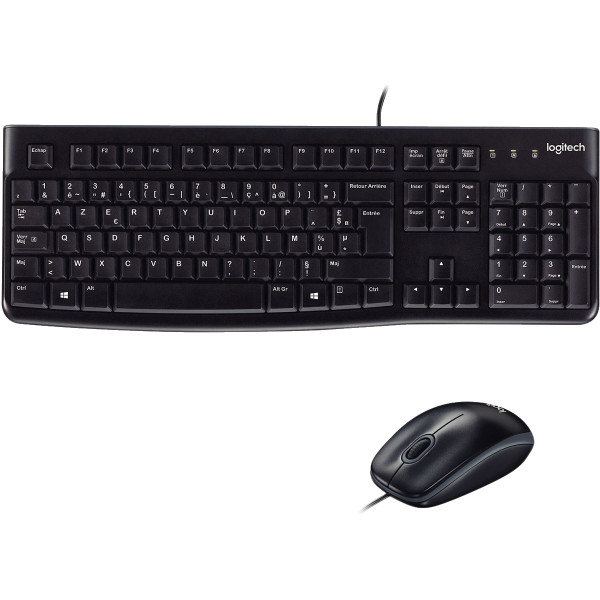 Pack clavier et souris filaire Logitech MK120 couleur noir