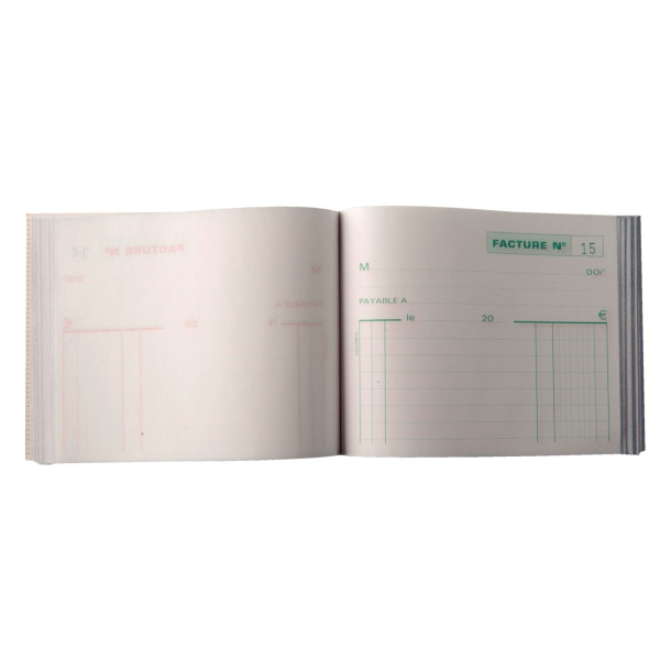 Manifold facture NCR format 10,5x13,5cm 50 duplicatas autocopiants