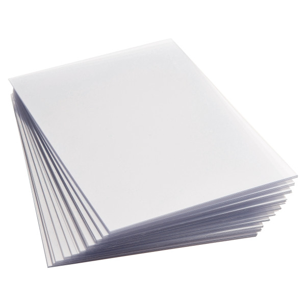 Paquet de 100 couvertures cristal incolores, épaisseur 30/100ème format A4