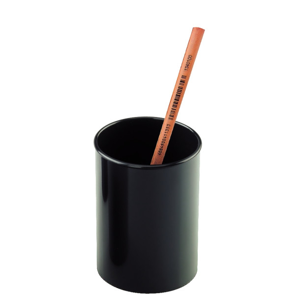 Pot à crayons en plastique recyclé noir