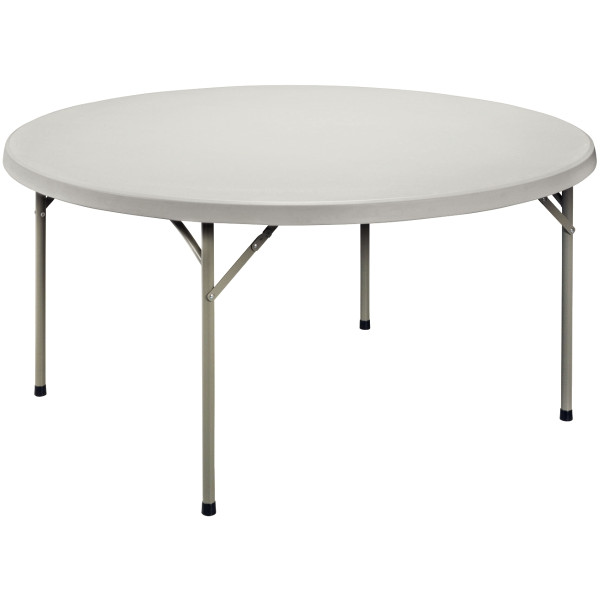 Table pliante en polyéthylène ronde Ø152 gris