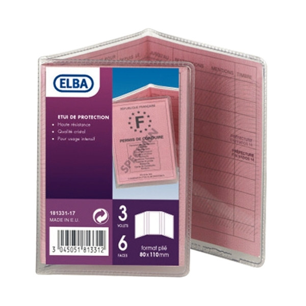 Etui 3 volets pour permis de conduire format 75x105 mm