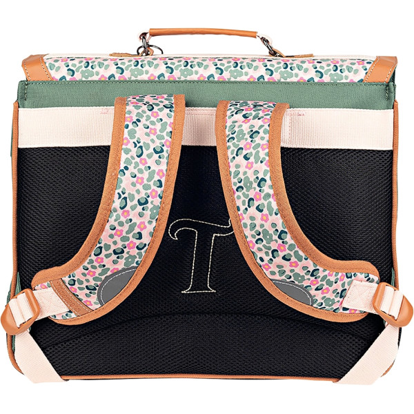 Cartable Iris 38 cm vert et rose