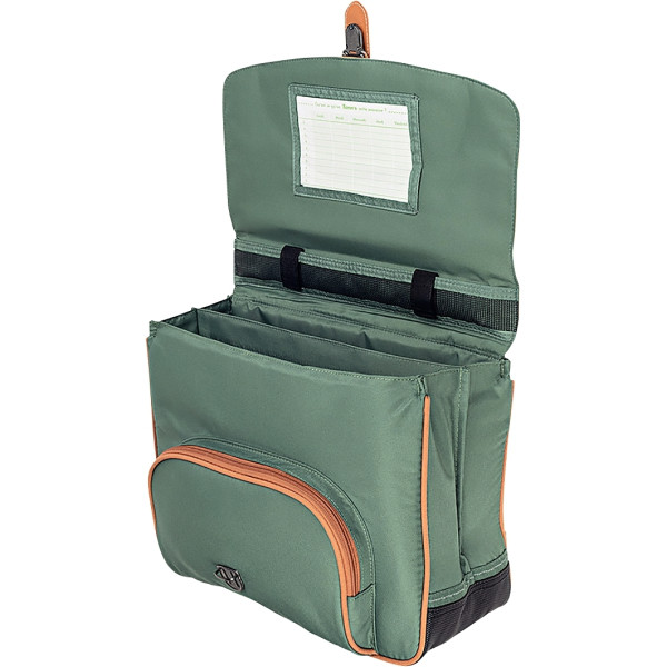 Cartable Iris 38 cm vert et rose