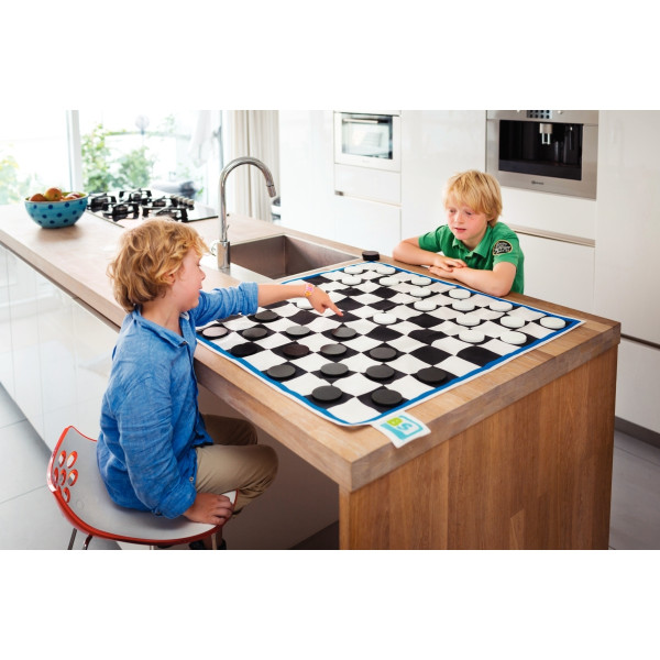 Jeu de dames XXL en tissu