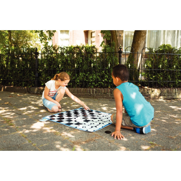 Jeu de dames XXL en tissu