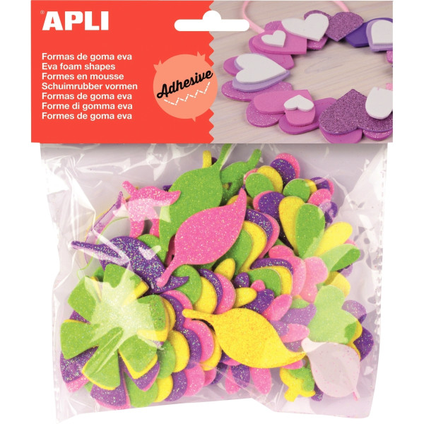 Sachet de 48 Flaconeurs en mousse adhésive pailletée