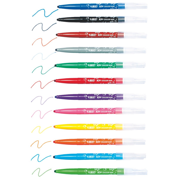 Pochette de 12 feutres Kid couleur baby assortis