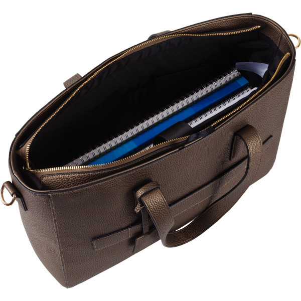 Sac cabas ordinateur 15.6 pouces lady bradford coloris bronze
