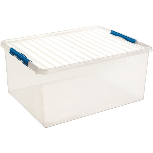 SUNWARE Boite de rangement QLINE 120L transparente