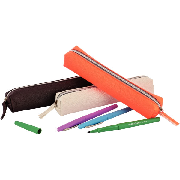 Mini trousse simili cuir blanc