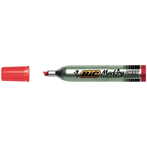 Marqueur permanent Onxy 1591 pointe biseautée rouge