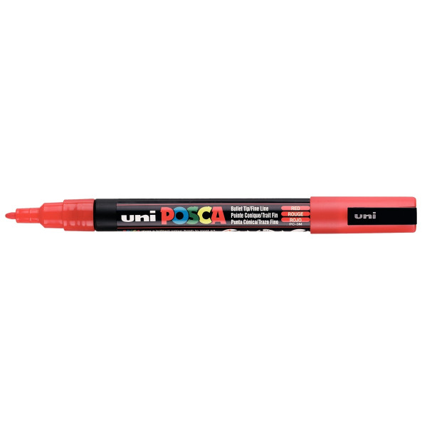 Marqueur Posca pointe fine ogive rouge