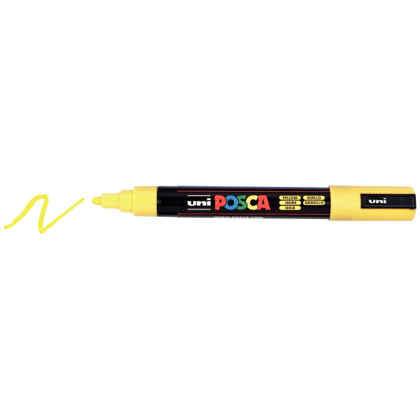 Marqueur Posca pointe moyenne ogive jaune