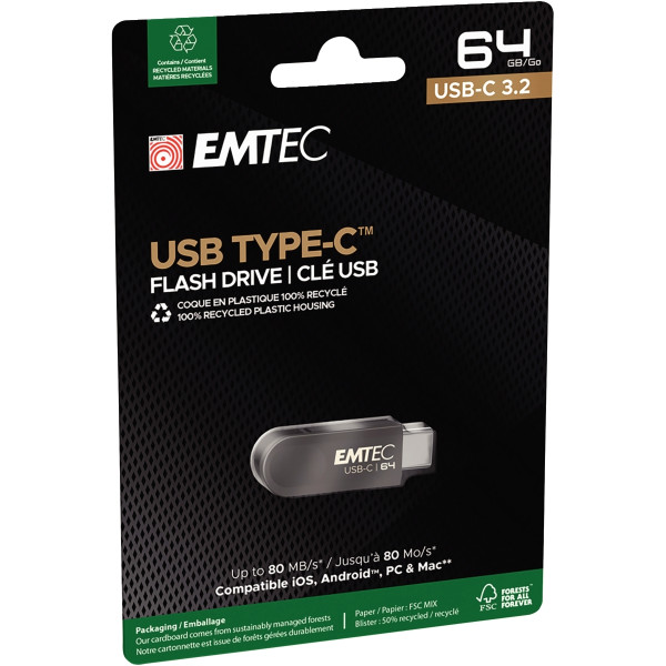 Clé USB Type-C 3.2 Emtec 64 Go