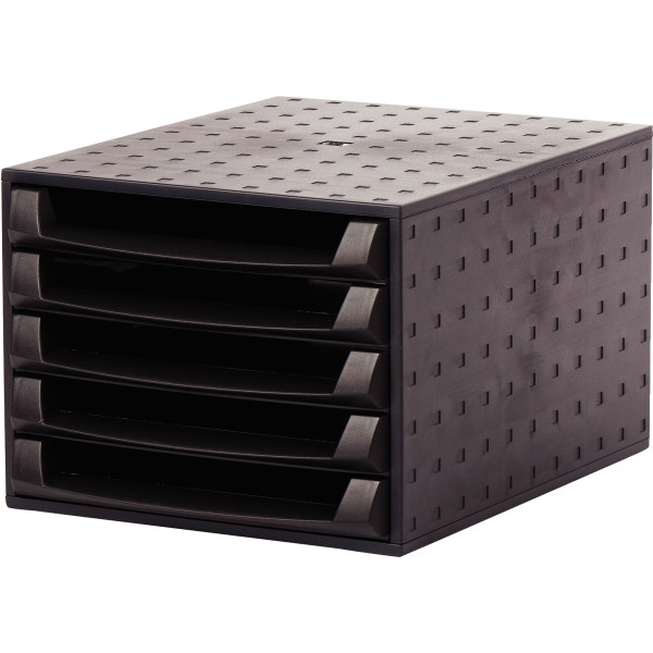 Module 5 tiroirs THE BOX noir