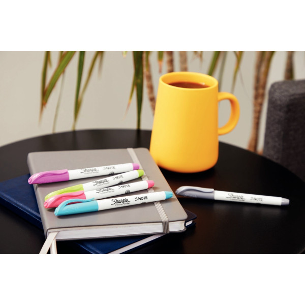 Blister de 4 marqueurs Sharpie Snote assortis