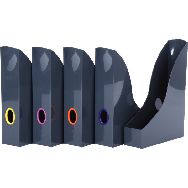 Lot de 5 porte-revues VARICOLOR gris