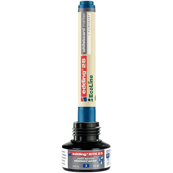 Flacon recharge marqueur tableau blanc bleu