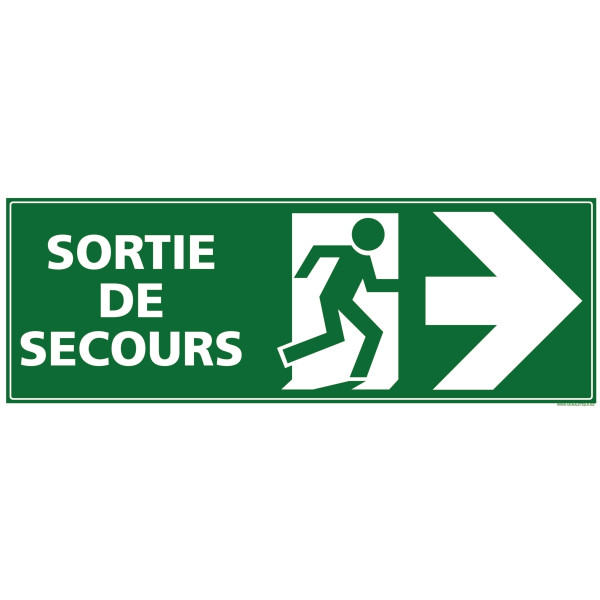 Panneau sortie de secours droite