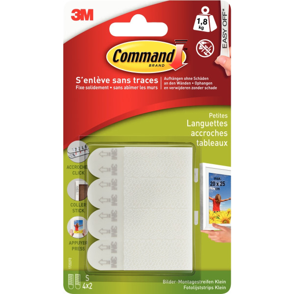 Blister de 4x2 languettes accroches tableaux